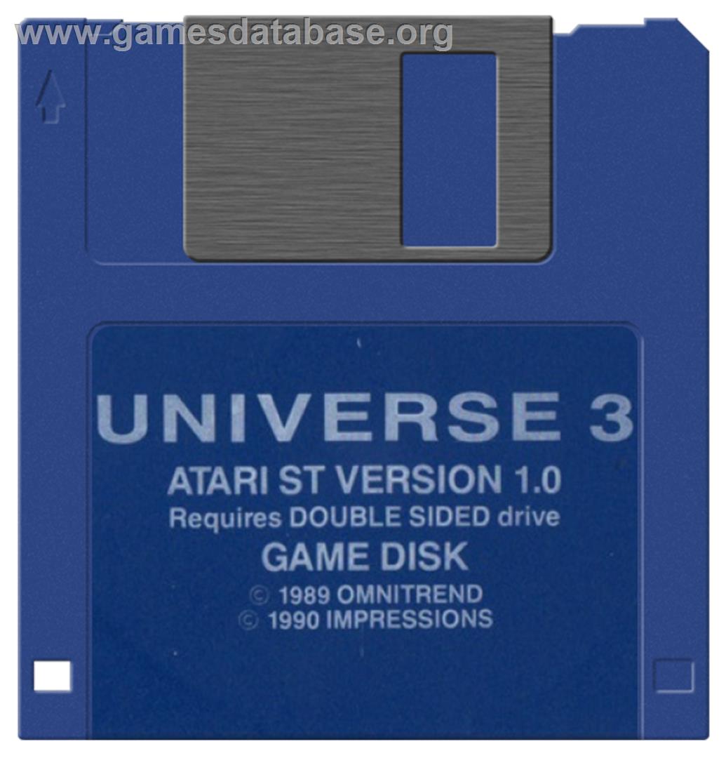 Universe 3 - Atari ST - Artwork - Disc