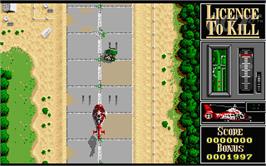 In game image of 007: Licence to Kill on the Atari ST.
