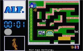 In game image of ALF: The First Adventure on the Atari ST.
