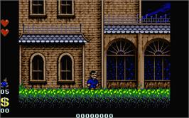 In game image of Addams Family, The on the Atari ST.