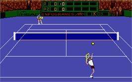 In game image of Advantage Tennis on the Atari ST.