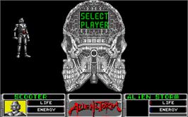In game image of Alien Storm on the Atari ST.
