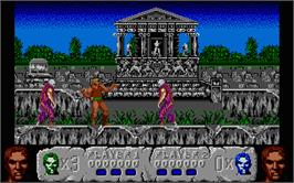 In game image of Altered Beast on the Atari ST.