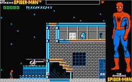 In game image of Amazing Spider-Man on the Atari ST.