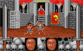 In game image of American Gladiators on the Atari ST.