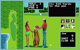 In game image of Arnold Palmer Tournament Golf on the Atari ST.