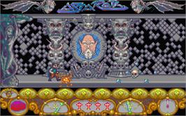 In game image of Astaroth: The Angel of Death on the Atari ST.