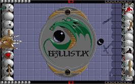 In game image of Ballistix on the Atari ST.