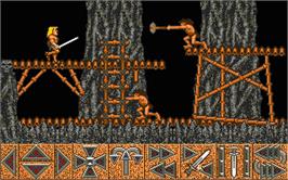 In game image of Barbarian on the Atari ST.