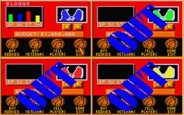 In game image of Basket Manager on the Atari ST.