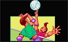 In game image of Beach Volley on the Atari ST.