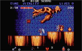 In game image of Black Tiger on the Atari ST.