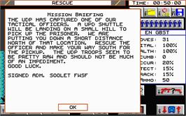 In game image of Breach 2 on the Atari ST.
