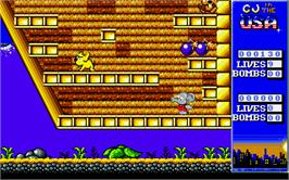 In game image of CJ In the USA on the Atari ST.