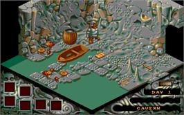 In game image of Cadaver: The Payoff on the Atari ST.