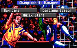 In game image of Championship Manager on the Atari ST.