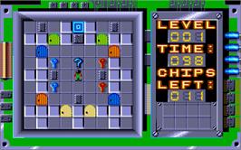 In game image of Chip's Challenge on the Atari ST.