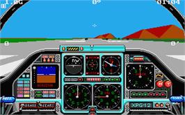 In game image of Chuck Yeager's Advanced Flight Trainer 2.0 on the Atari ST.