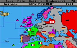 In game image of Colonial Conquest on the Atari ST.