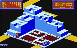 In game image of Crystal Castles on the Atari ST.