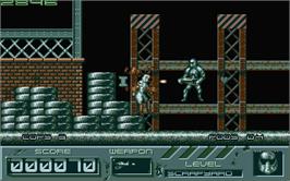 In game image of Cyber Snake on the Atari ST.