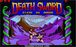 In game image of Death Sword on the Atari ST.