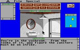 In game image of Deja Vu: A Nightmare Comes True on the Atari ST.