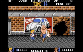 In game image of Double Dragon on the Atari ST.