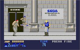 In game image of E-SWAT: Cyber Police on the Atari ST.