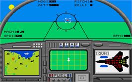 In game image of F-15 Strike Eagle on the Atari ST.