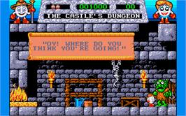 In game image of Fantasy World Dizzy on the Atari ST.
