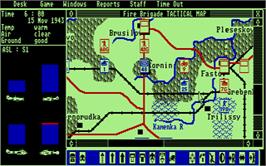 In game image of Fire Brigade on the Atari ST.