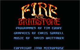 In game image of Fire and Brimstone on the Atari ST.