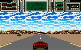 In game image of Fire and Forget 2: The Death Convoy on the Atari ST.