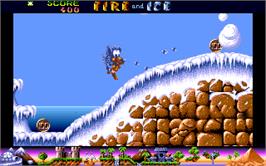 In game image of Fire and Ice on the Atari ST.
