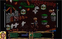 In game image of Gauntlet III on the Atari ST.