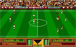 In game image of Gazza's Super Soccer on the Atari ST.