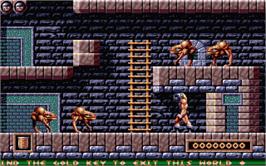 In game image of Gods on the Atari ST.