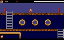 In game image of Goin' Down with the Captain on the Atari ST.