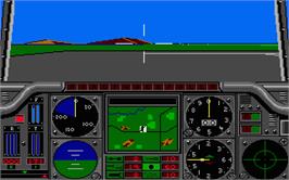 In game image of Gunship on the Atari ST.