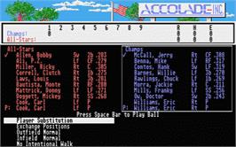 In game image of HardBall on the Atari ST.
