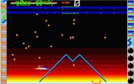 In game image of Hellfire Attack on the Atari ST.