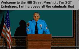 In game image of Hill Street Blues on the Atari ST.