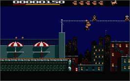 In game image of Hudson Hawk on the Atari ST.