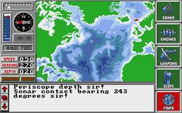In game image of Hunt for Red October on the Atari ST.