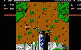 In game image of Ikari Warriors 2 on the Atari ST.