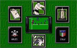 In game image of International Rugby Challenge on the Atari ST.