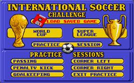 In game image of International Soccer Challenge on the Atari ST.