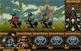 In game image of Ishar: Legend of the Fortress on the Atari ST.