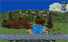 In game image of J.R.R. Tolkien's War in Middle Earth on the Atari ST.